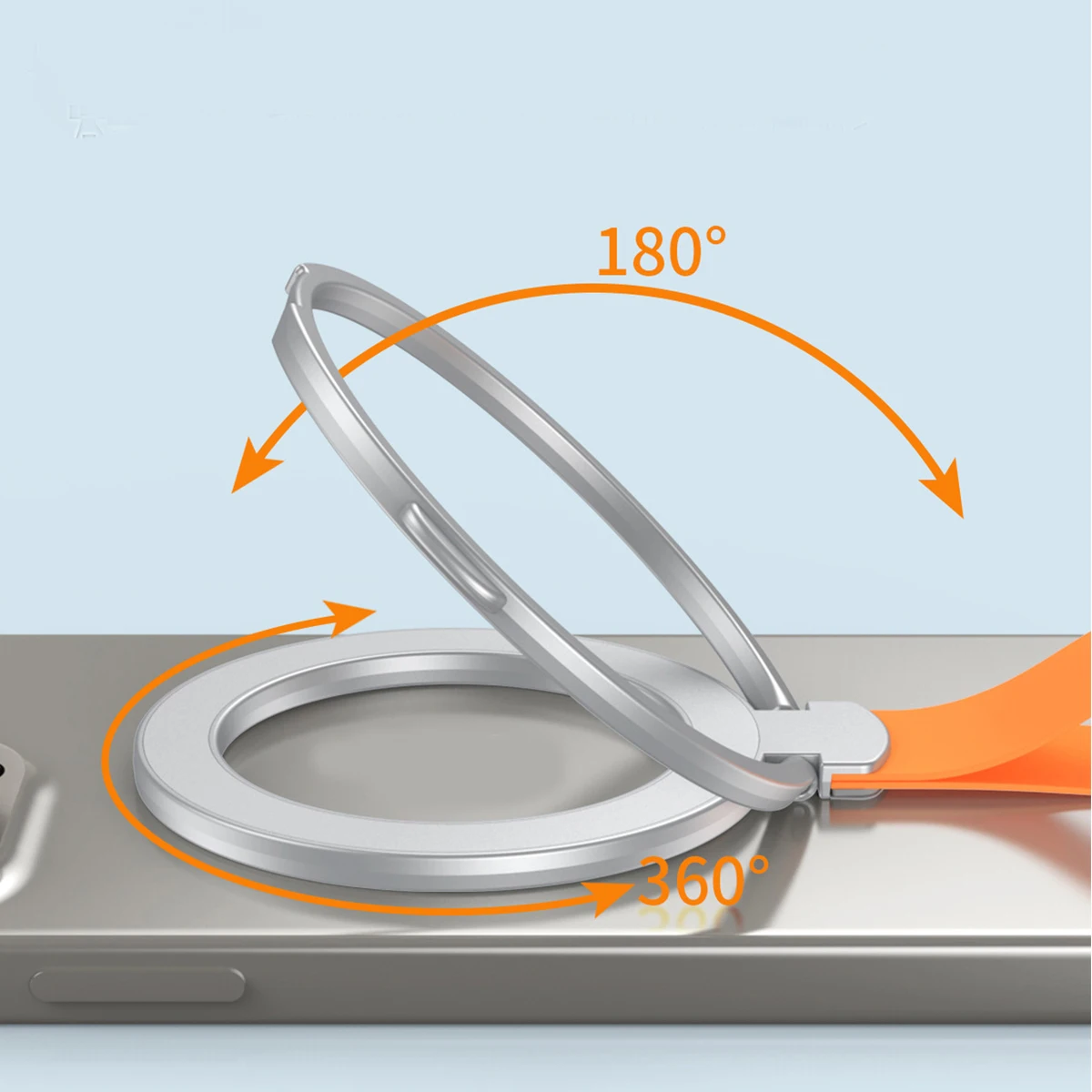 Handy-Ringhalter, Ständer, Fingergriff, Graddrehung, Ständer aus Aluminiumlegierung, für Apple Magsafe IPhone 16 15 14 13 Serie