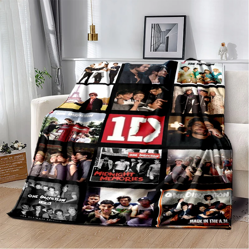 3D One D-Direction Beliebte Sängerin-Flanelldecke, weiche, warme Überwurfdecke für Schlafzimmer, Wohnzimmer, Bett, Reisen, Camping, Picknick, Geschenk