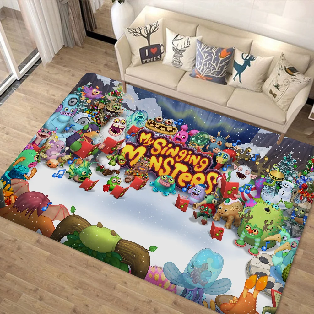 My Singing Monsters Videospiel-Bodenmatte im nordischen Stil für Zuhause, Fußmatte, Badezimmer-Toilettenmatten, Schlafzimmer, Hotel-Dekor-Matte
