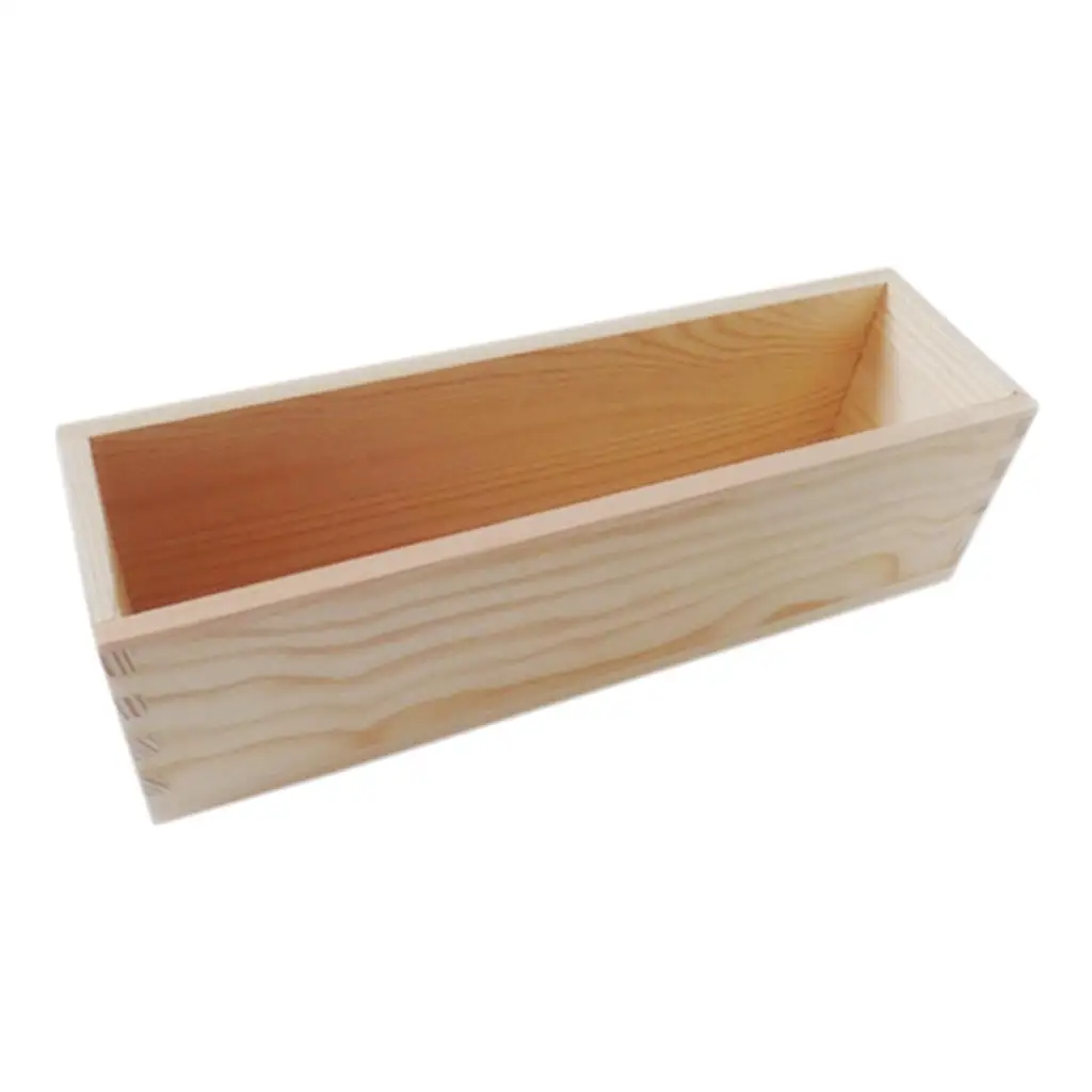 1200g Rectangular Shape Wooden Box Soap Loaf Mold Box Kit, DIY Cake Bread Candle High Quality Wooden Box for More Sanitary