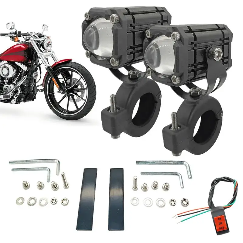

Led Motorcycle Driving Lights Motorcycle Driving Headlights With 2 Modes Bright Cycling Work Lamps Waterproof Spotlight For
