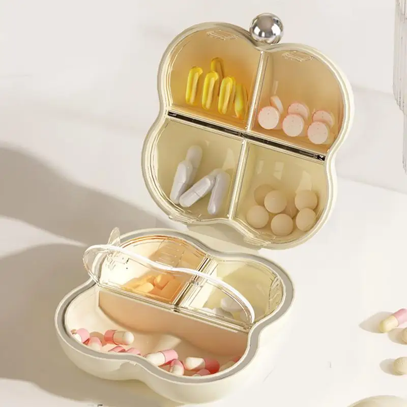 Portapillole da viaggio Dispenser di medicinali organizzatore di immagazzinaggio di pillole Dispenser portatile tascabile per pillole integratori farmaci