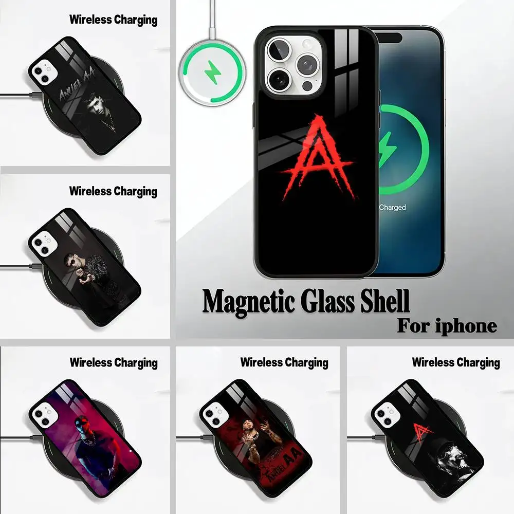 

Reggaeton singer-A-Anuel- AA For IPhone17 16 15 14 13 12 11 Plus Pro Max Plus Wireless Charger Phone Case