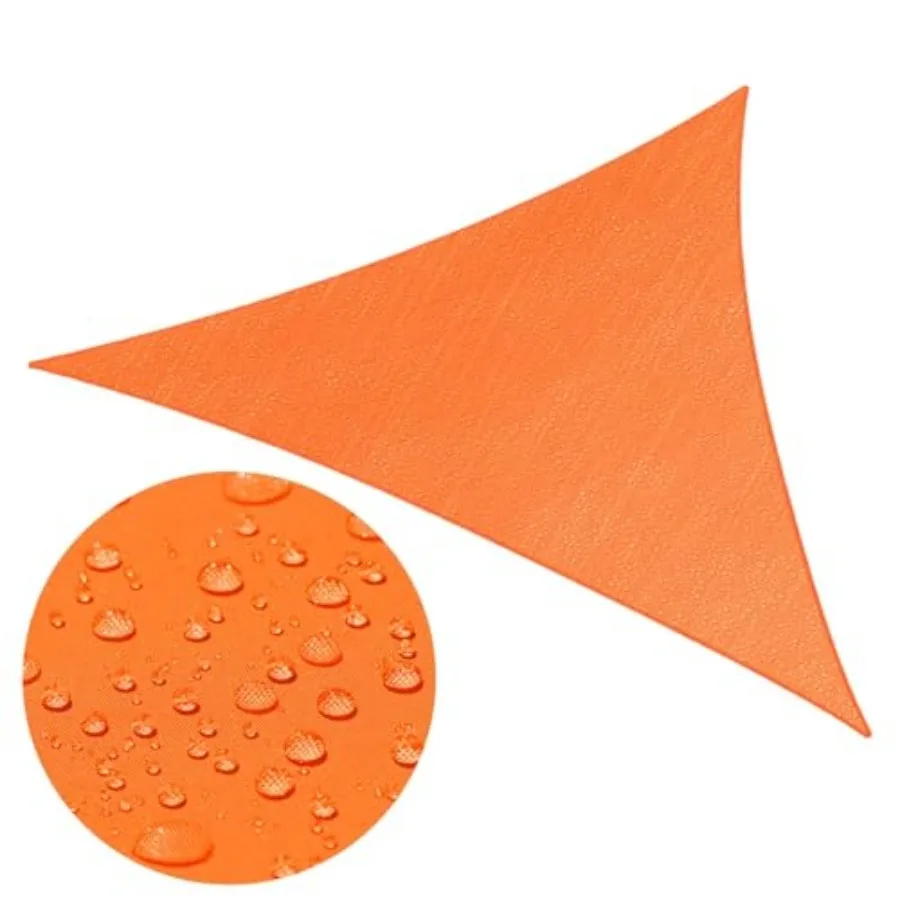 

16' x 16' x 16' Triangle Waterproof Sun Shade Sail 95% UV Resistant Canopy Awning Shelter Sunshade for Backyard Patio Deck Balc