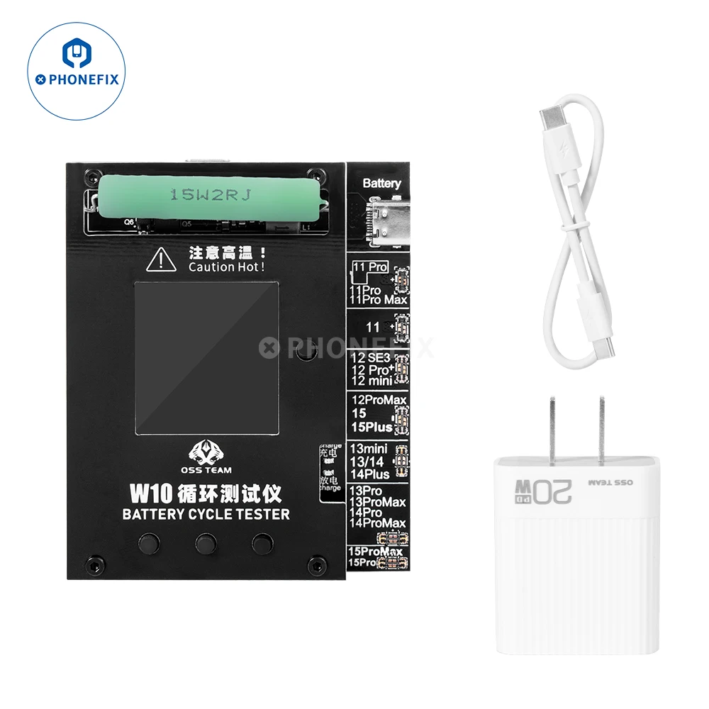 OSS W10 Tester ciclo batteria S01 scheda di attivazione cortocircuito per iPhone 11-15 Pro Max modifica strumento di riparazione efficienza batteria
