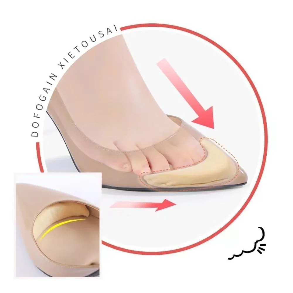 Adjustable Sponge Forefoot Insert Pad Anti-Slip Ergonomic Design Toe Plug Cushioning Durable Lining High Heel Insoles
