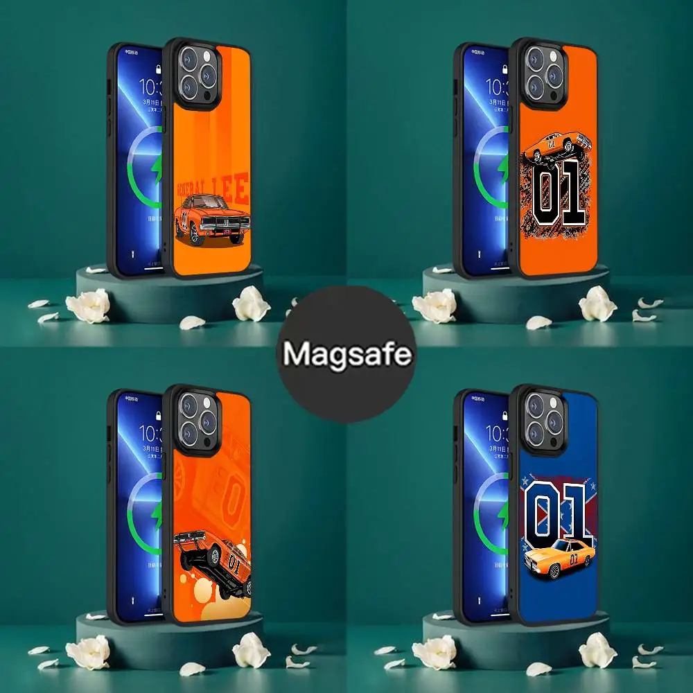 

General Lee 01 Dukes Of Hazzard Case For iPhone 17,16,15,14,13,12,11,Pro,Max,Plus,Mini,SE4,E Magnetic Magsafe Wireless Charging