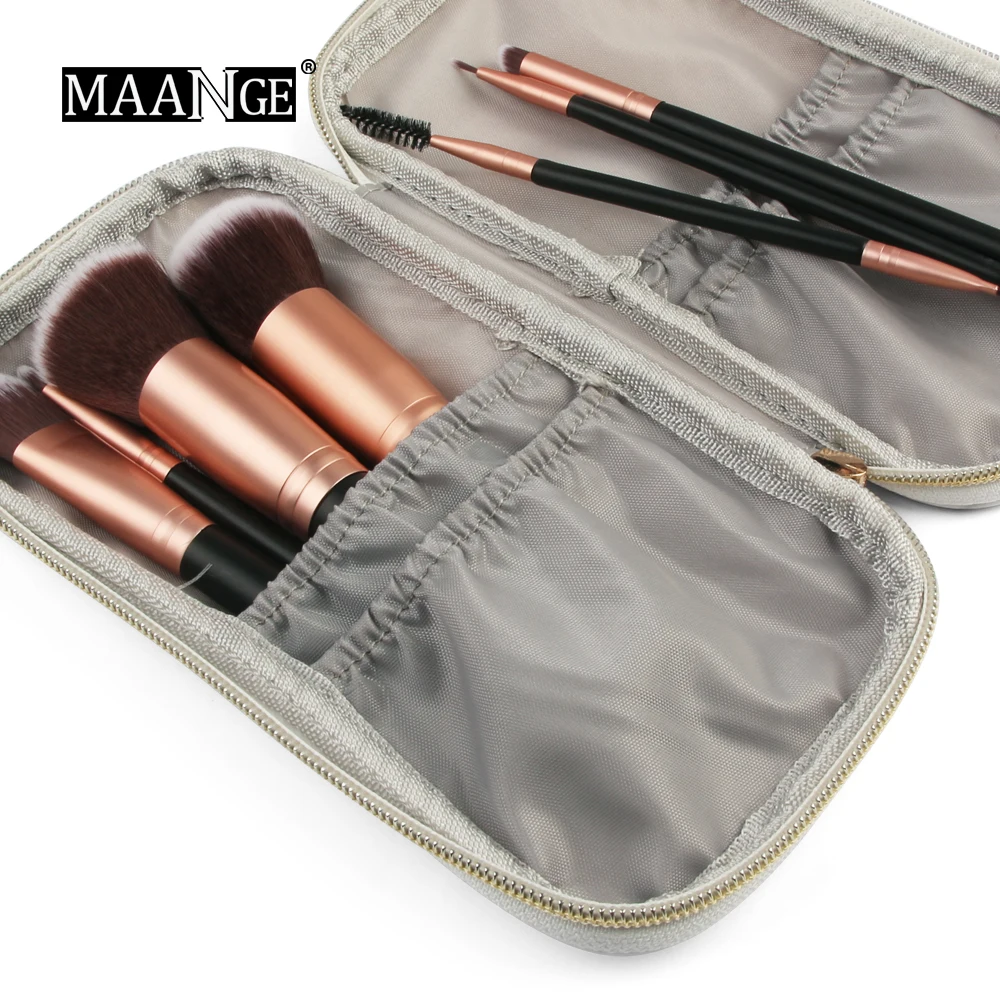 Portable Cosmetic Bag Brushes Holder Female Makeup Brush Holder Organizer Toiletry Bag zipper Makeup Brush Bag