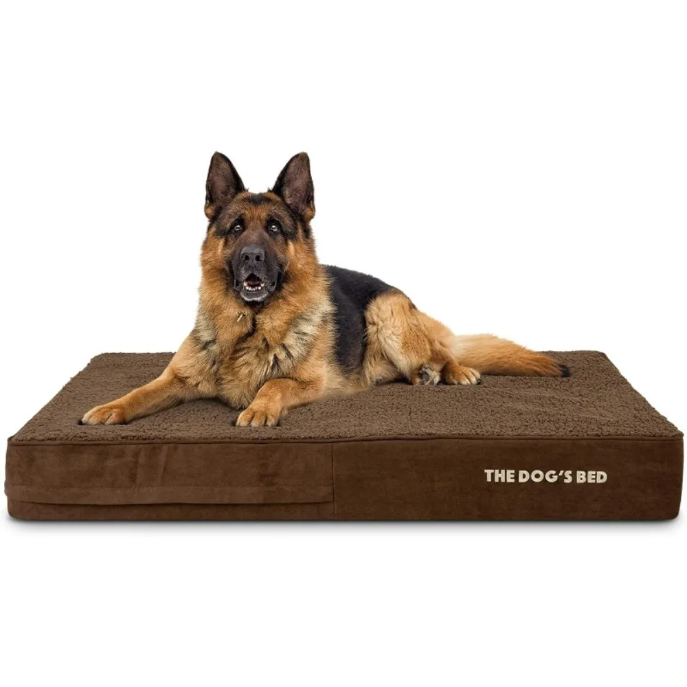 

Memory Foam Dog Bed, BrownXL, Pain Relief for Arthritis, Hip & Elbow Dysplasia, Post Surgery,Calming, Waterproof Washable Cover