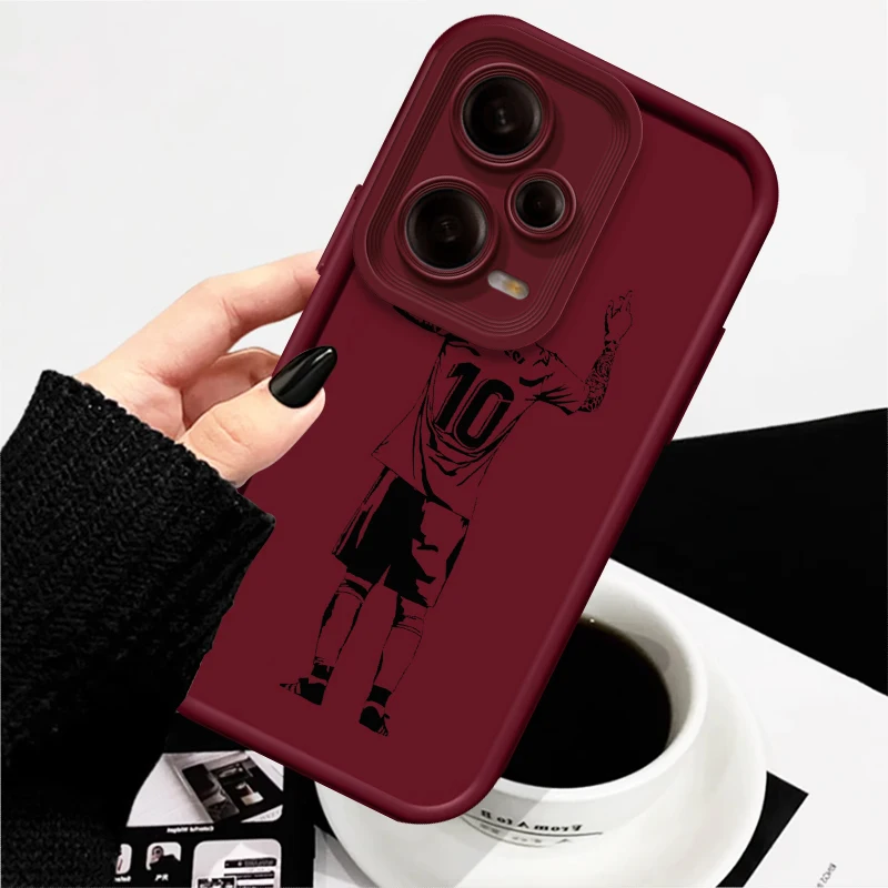 Football Stars No.10 Logo Art Eye Ladder dla Xiaomi Redmi Note 13 12 12C 11 11S 10 10C 10A 9C 9A Pro 5G Back Phone Case