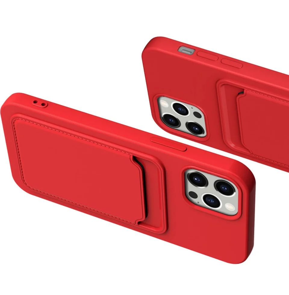 Handy hülle für iPhone 16 Pro Max Hülle iPhone 12 Mini TPU gefrostete weiche Schutzhülle iPhone 14 Karten tasche 15 plus – Detail 4