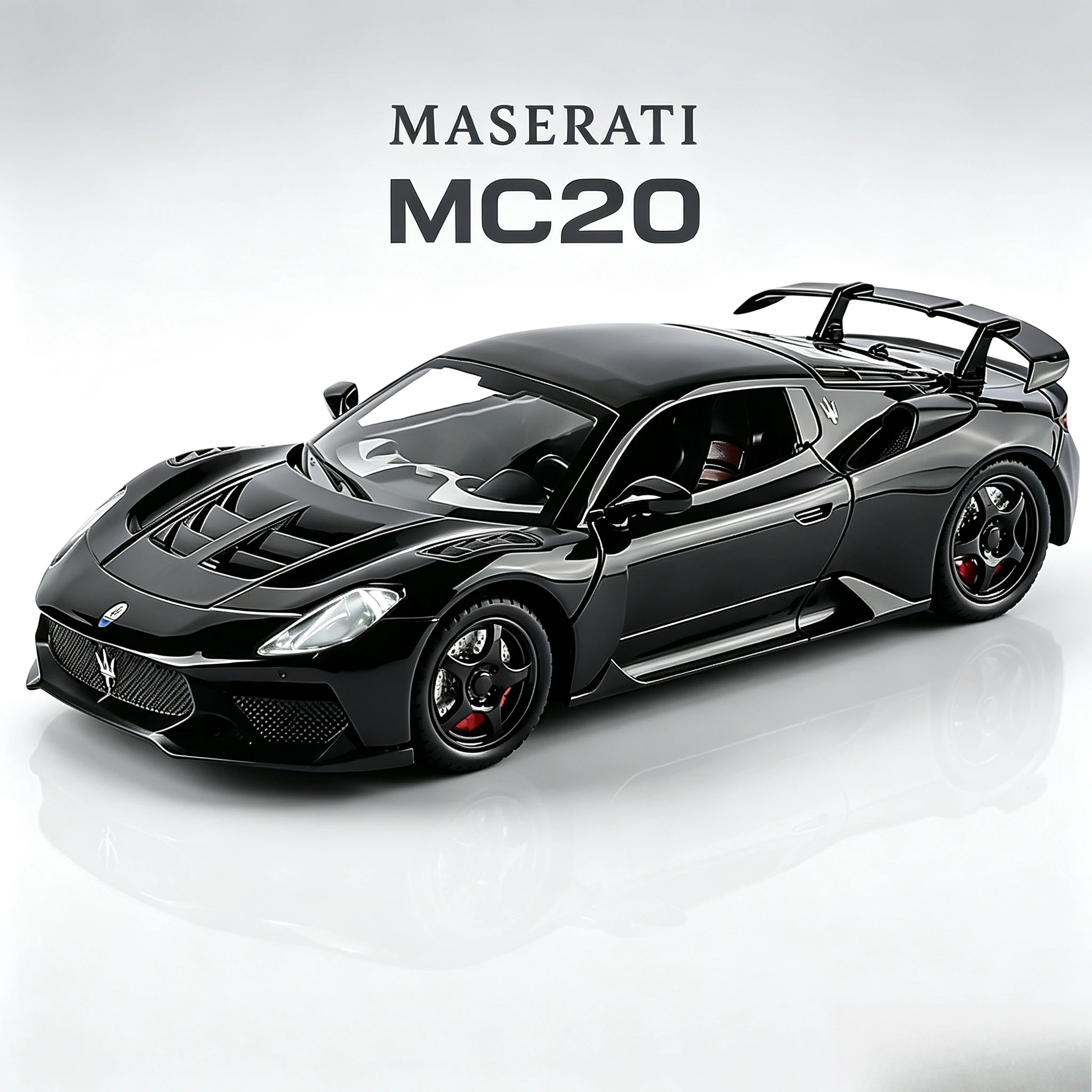 1:24 GT2 Model Sports Car Alloy Diecast Sound Light Doors Opened Shock Absorption Collection Supercars for Gifts