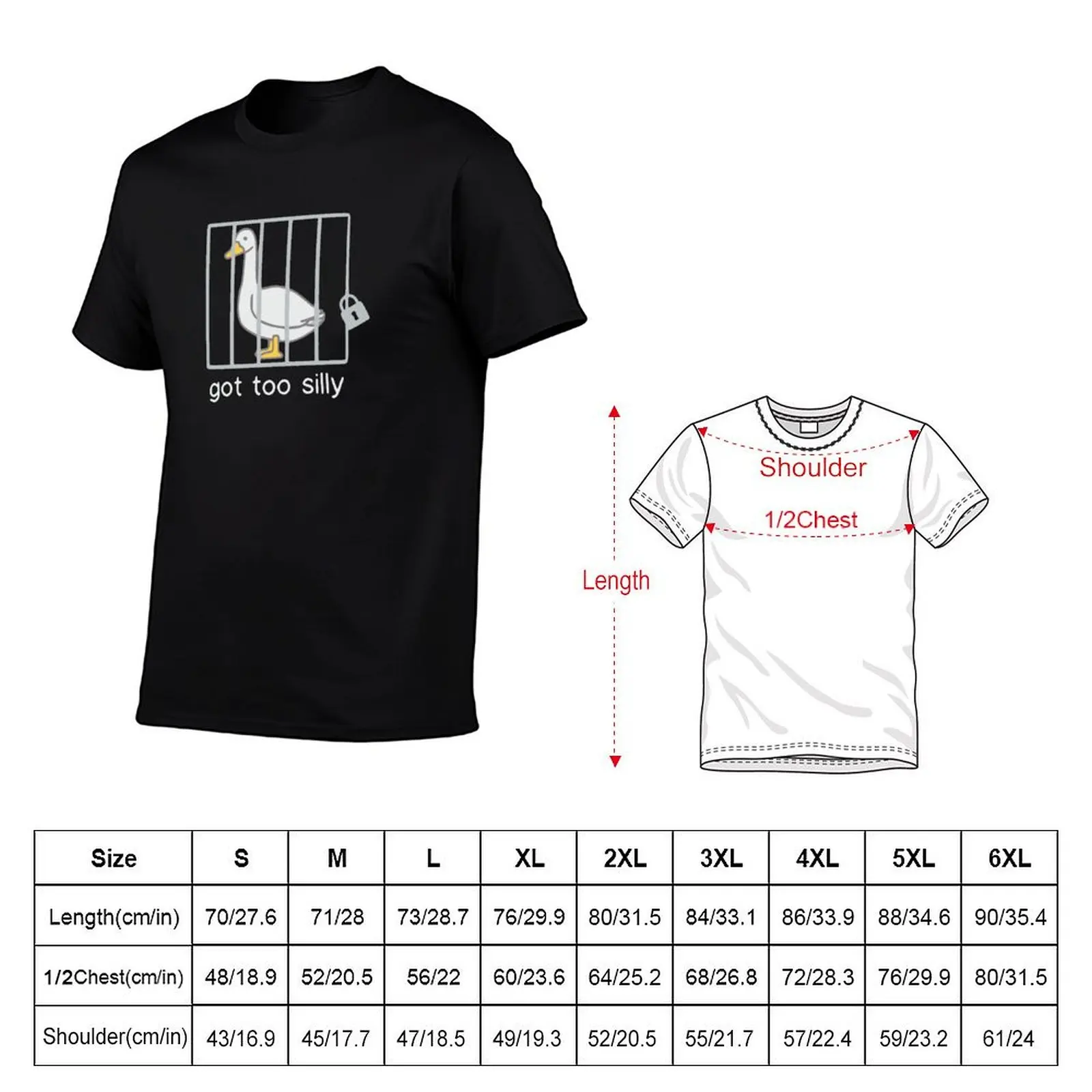 Funny Silly Goose, Got Too Silly T-Shirt Fitness Training Breathable Tee