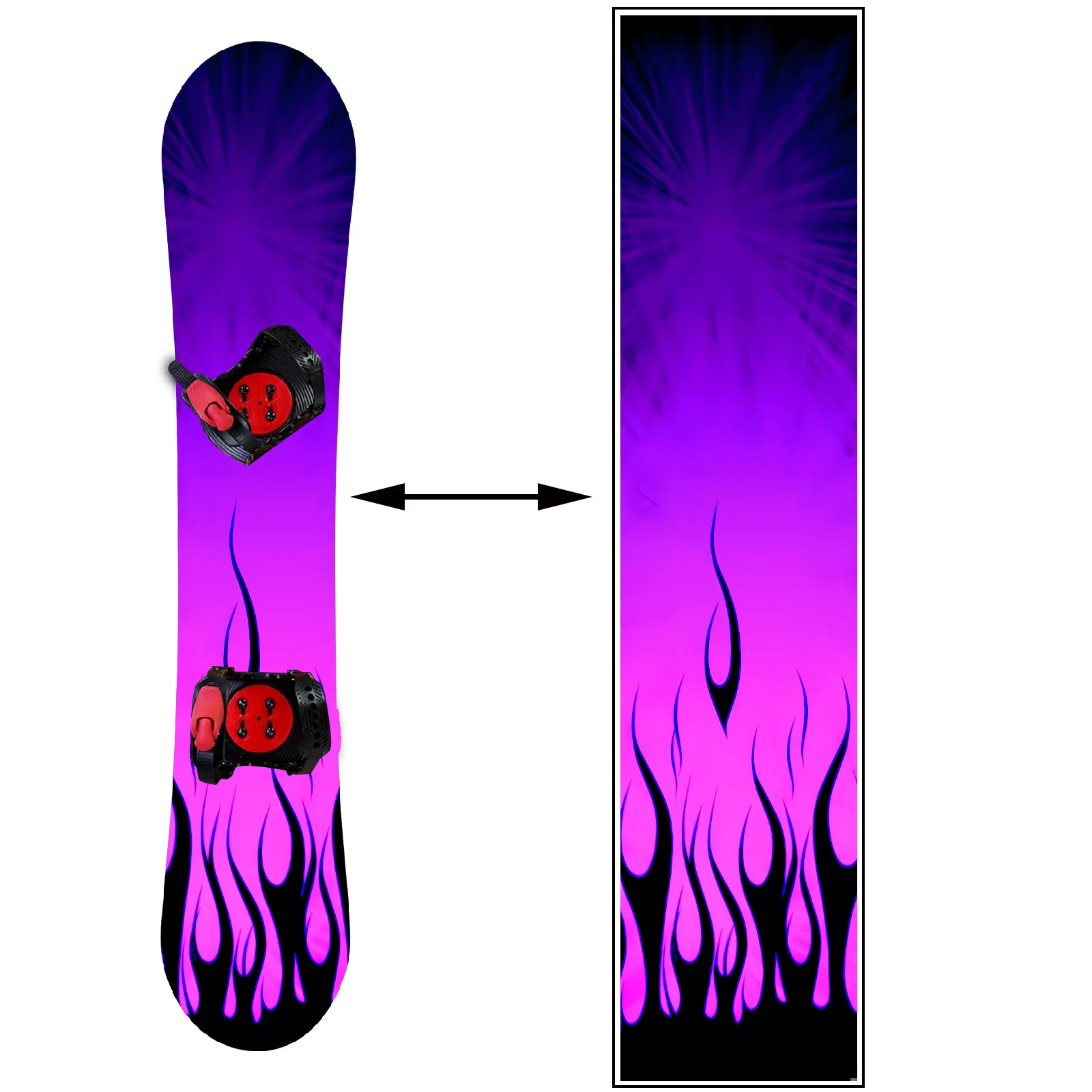 

1 Piece Purple Flame Dynamic Trendy Snowboard Sticker Snowboard Personalized Decoration Sticker Snowboard Sticker