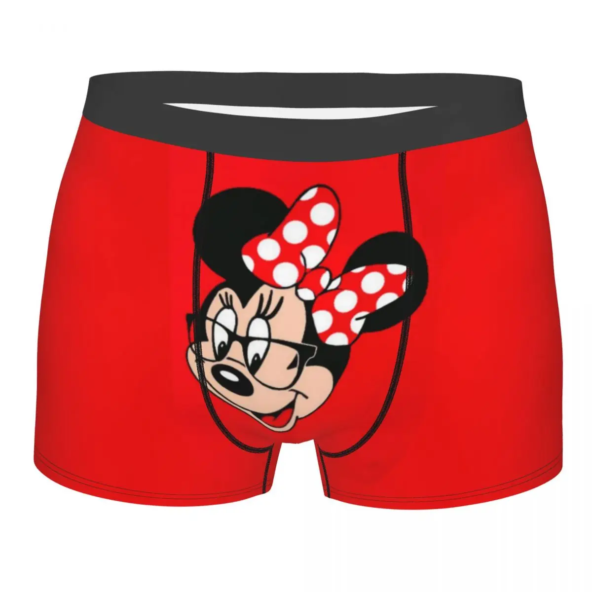 

Мужское крутое забавное нижнее белье с Минни Маус на заказ, трусы-боксеры, эластичные шорты, трусы