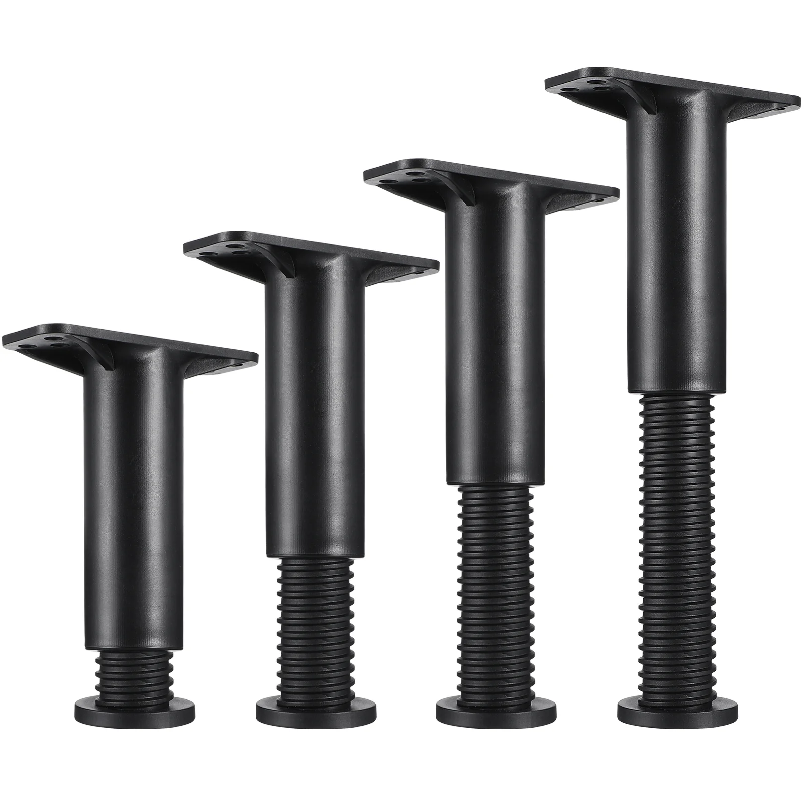 

4 Pcs Bed Center Support Slat Frame Adjustable Risers Plastic Steel Legs Replacement