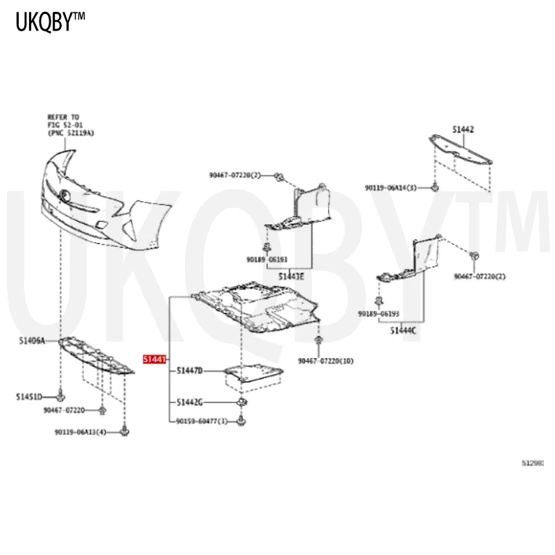 Directly supplied by the manufacturer, suitable for To yo ta PR IU S 2015-51410-47020 fender liner mudguard