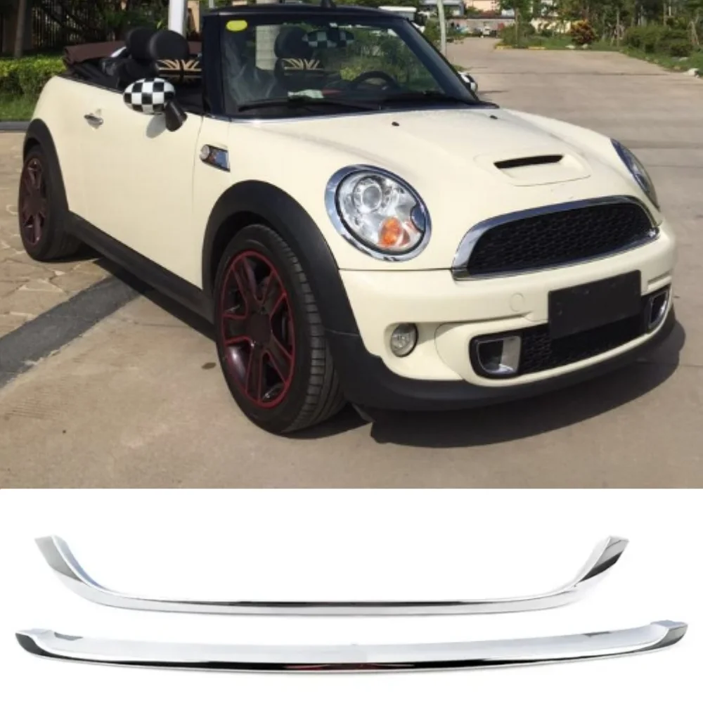 لـ 2007-2015 BMW MINI المصد الأمامي شرائط زخرفية علوية وسفلية شرائط مشرقة 51132751040 / 51112751624