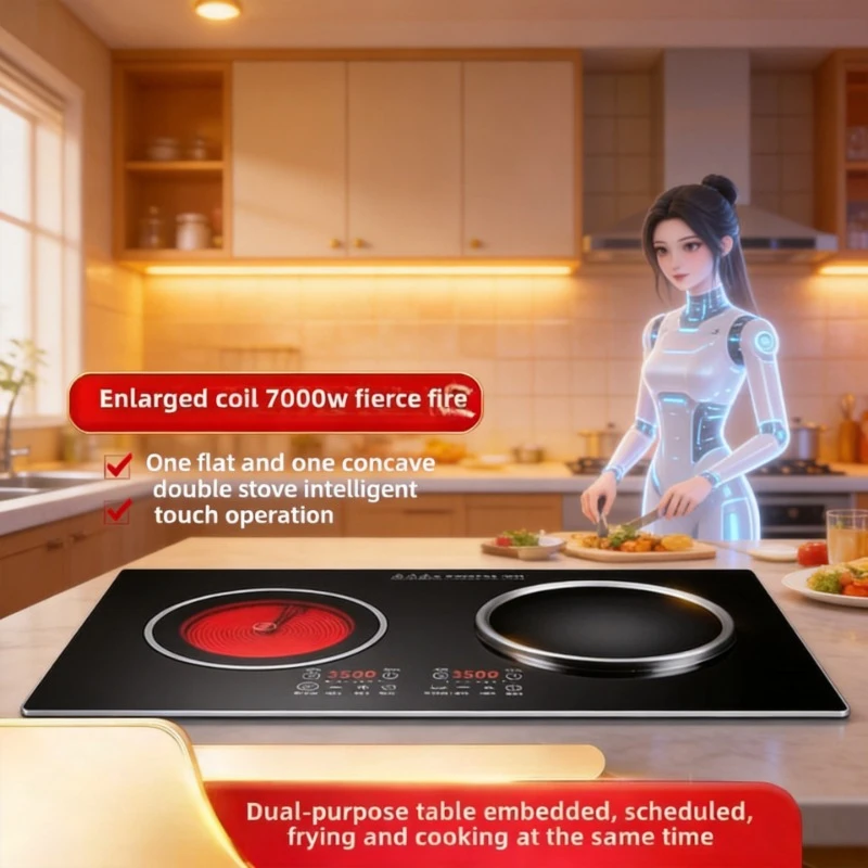 

Embedded Double Burner High Power Household Electric Thermal Ceramic Induction Stove