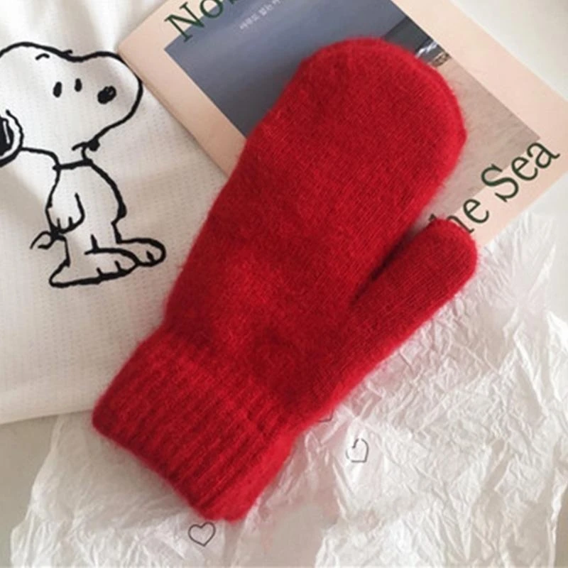 5asd mùa đông ấm áp lót phụ nữ rắn lùn lợp lông cừu ngắn găng tay ngón tay đầy đủ ngoài trời đi xe đạp nhiệt phụ kiện găng tay