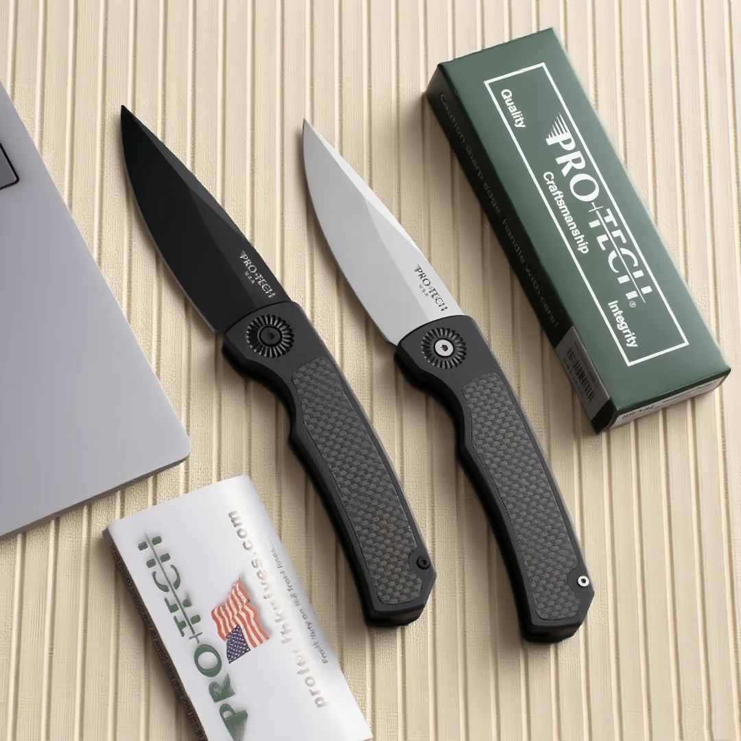 Protech - Unique opening and closing mechanism, EDC personalized folding knife, 154CM steel, portable pocket knife