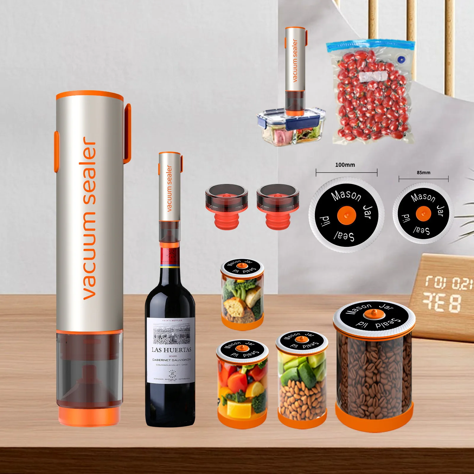 Multifunctional Handheld Sealing Machine,metal Vacuum Sealing Machine Red Wine Vacuum Sealing Machine Food Preservation Machine.