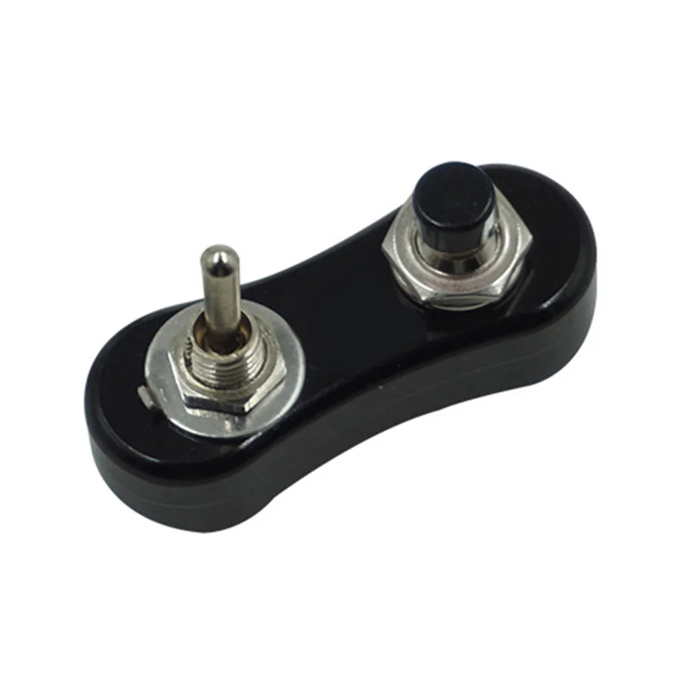 Interruttore parte nero manubrio faro corno moto pulsante On/Off argento 4.2*1.5*3.3cm accessori lega di alluminio