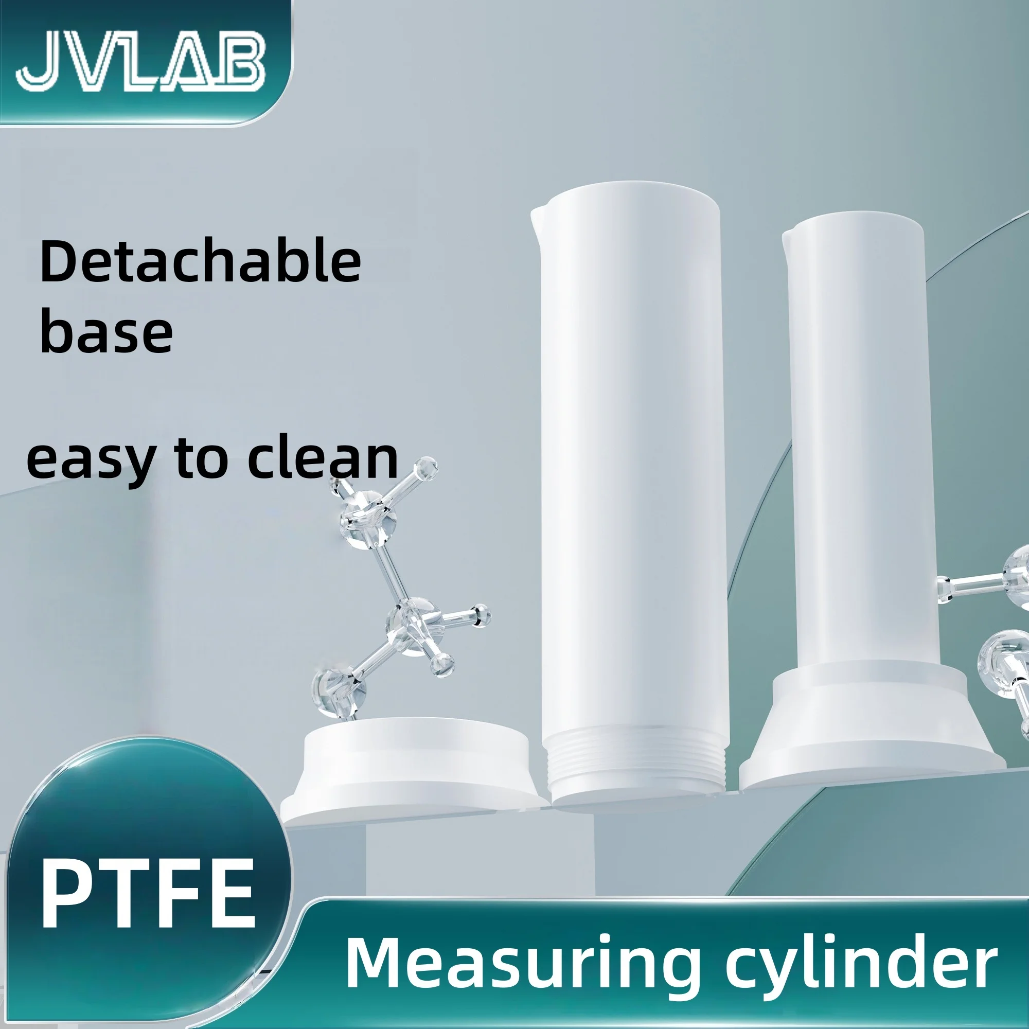 

​PTFE Graduated Cylinder High Temperature Acid/Alkali Resistant 5-500ml Corrosive Liquid Measurement Container Lab Equipment JV