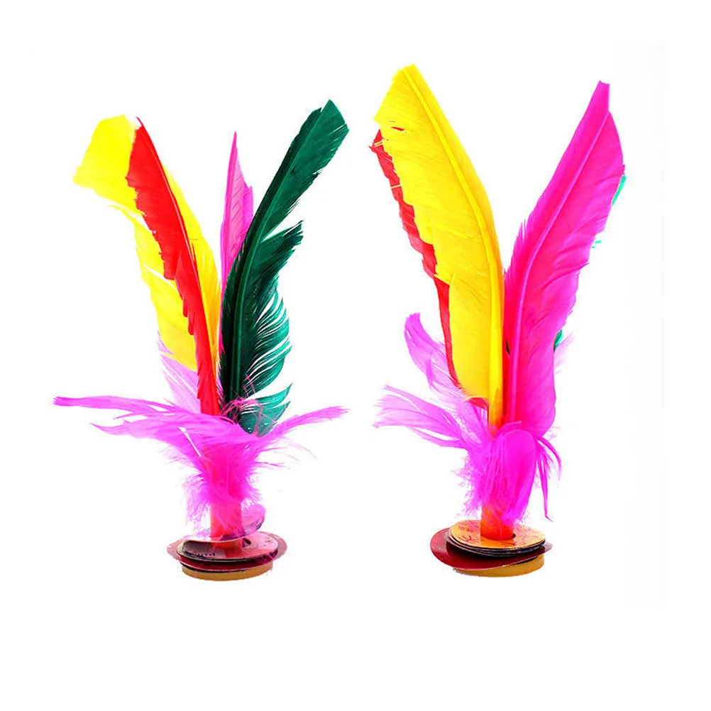 

Набор из 6 разноцветных китайских воланчиков-шаттлов Jianzi с резиновой основой для игры в помещении