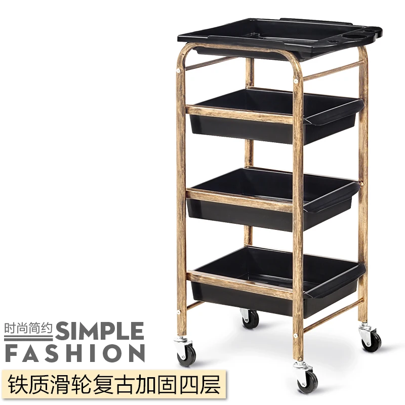 Hairdressing Trolley Hair Salon Tool Cart Beauty Trolley Barber Shop Perm Hair Stylist Bar Cart Multi-function Tool Cabinet