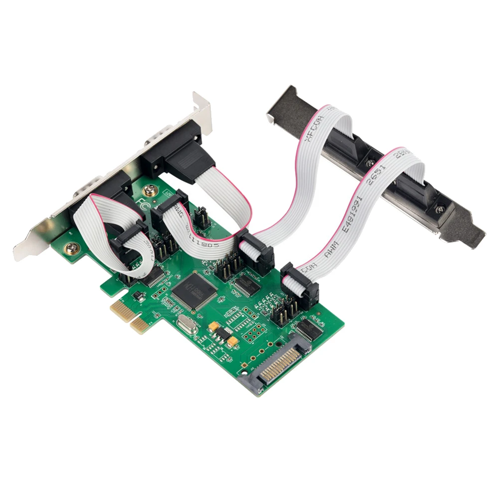 Placa pcie para 4 portas seriais, porta com de grau industrial, sinal rs232, 1 pino/9 pinos, fonte de alimentação db9 pinos wch384 chipset