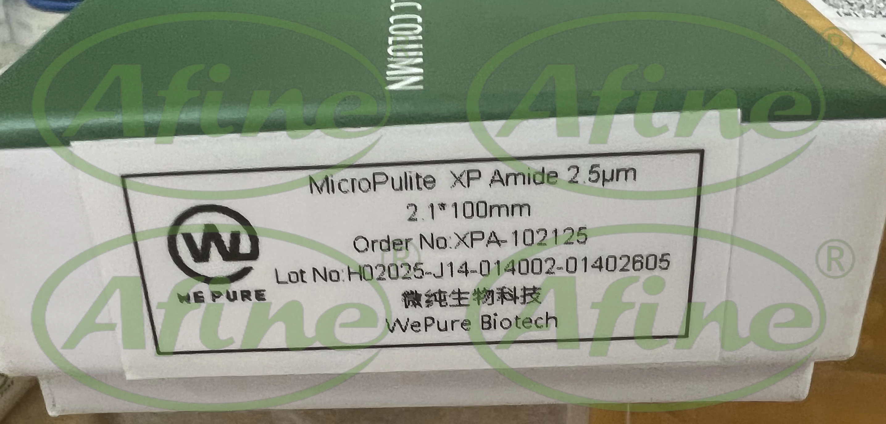 Columnas analíticas AFINE WEPURE XPA- 102125   MICROPULITO XP AMIDE 2.5UM,100× 2,1 MM