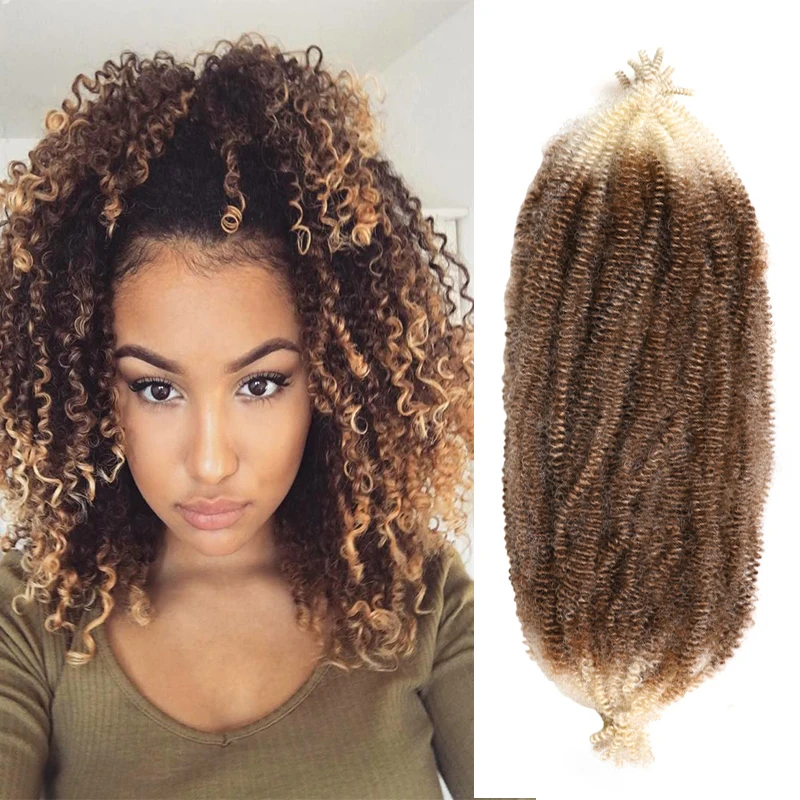 Synthetic Springy Marley Hair Pre-Separated Spring Afro Twsit Braids Crochet Hair for Distressed Locs Kinky Twist Braided Hair