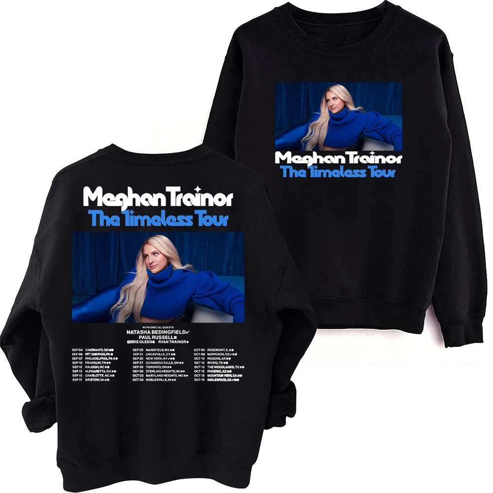 

Meghan Trainor The Timeless Tour 2024 Sweatshirt Oversized Harajuku Round Neck Long Sleeve Sweatshirts Music Tour Fans