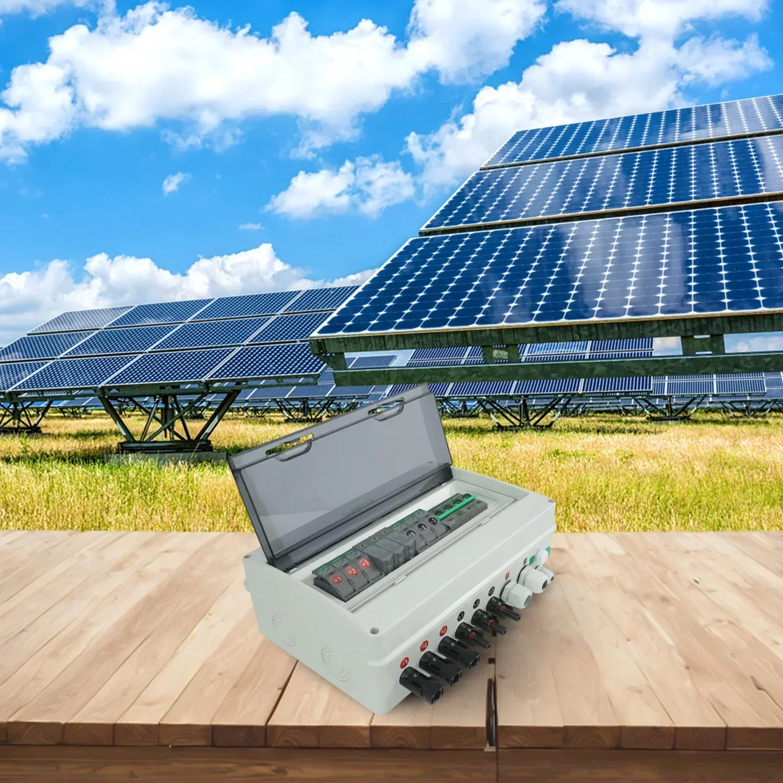

Combiner Boxes PV Combiner Box Real-time Detection 3 In 1 Out 310*200*115mm Dust Resistant Dustproof IP65 Waterproof