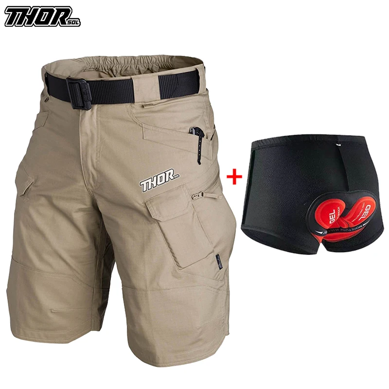 THORSOL Bicycle MTB Men's Short Pants Cycling Shorts Motorcycle Bottoms Mountain Bike Trouser Pantalones Cortos Ciclismo Hombre