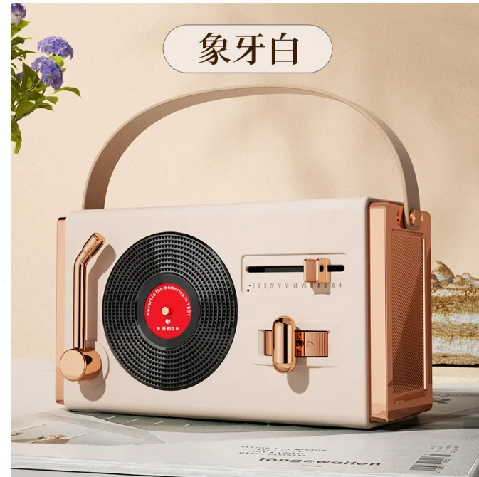 Creative Retro Bluetooth Speaker Wireless Mini Bass Portable Small Stereo Radio Bluetooth