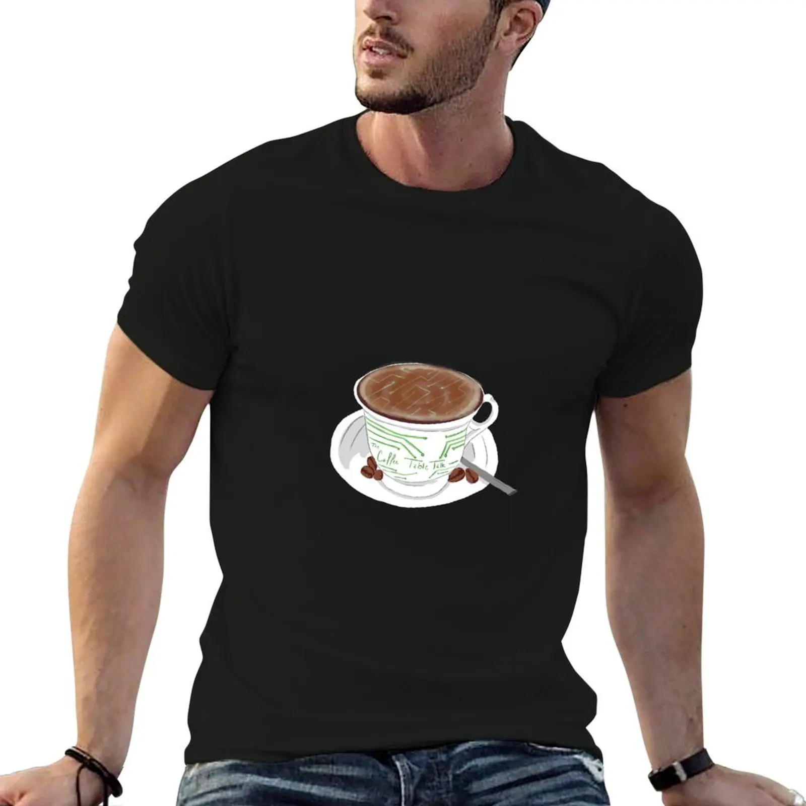 The Coffee Table Talk T-Shirt funny meme t-shirts T-shirts oversize anime figures mens t shirts top quality