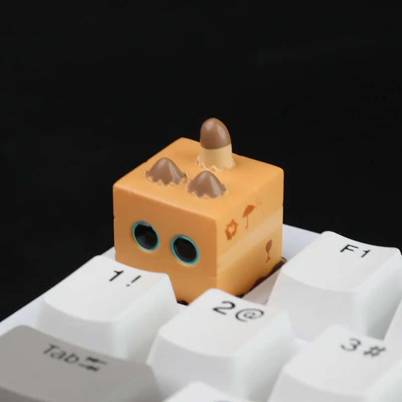 GEFENSI Original Design Resin Personalized Keycap Three Dimensional Siamese Cardboard Box Cat Cross Axis Suitable For Mechanical