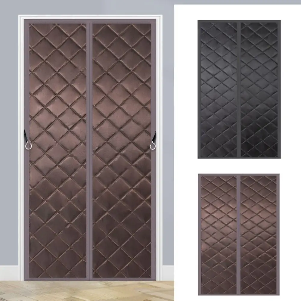 Magnetic Winter Door Curtain Thermal Insulated Self Absorbing Door Cover Curtain Weatherproof Durable Coldproof Door Screen