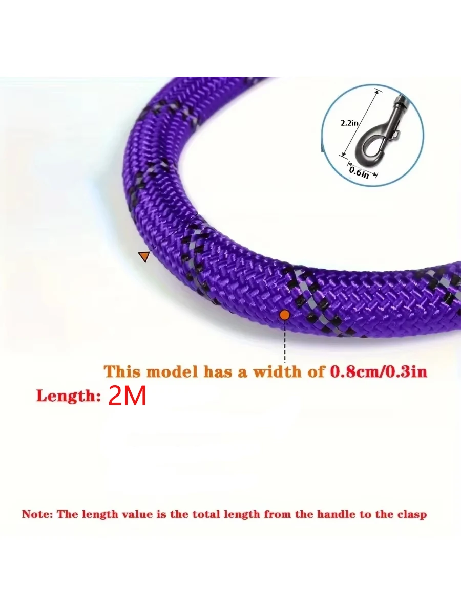 Reflective Dog Leash With Comfortable Padded Handle - Double Heavy Duty Traction Rope For Strong Dogs - Enhance Safety And Contr
