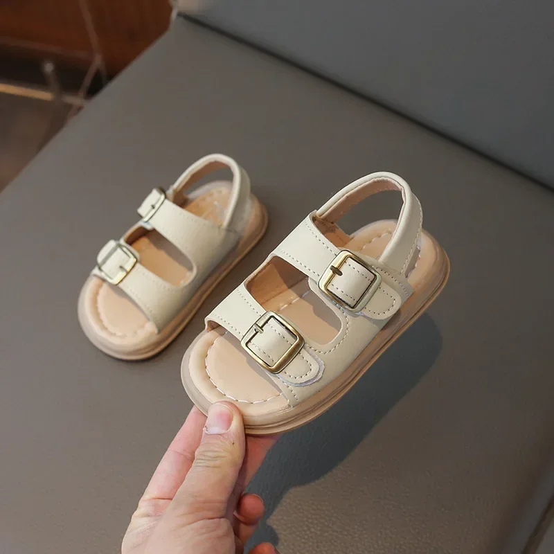 2024 Children Sandals for Girls and Boys Summer Fashionable Korean Style Comfortable Soft Sole Casual Cute Baby Beach Shoes