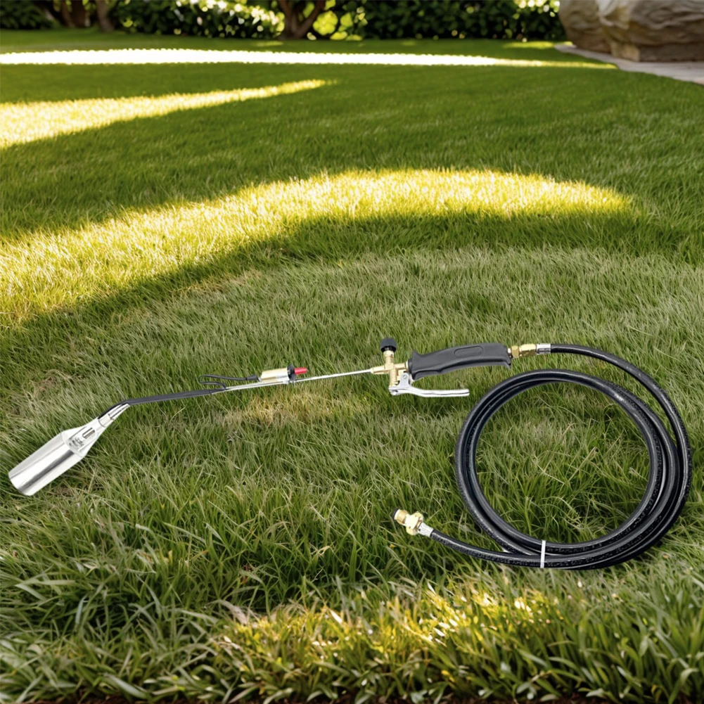 Propane Torch Burner 340000 BTU Flamethrower Heavy Duty Flame Torch for Snow Melting Asphalt Garden