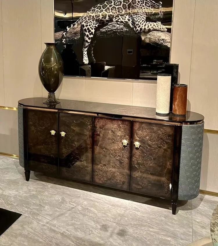 Mirror bucket cabinet, TV cabinet, living room side  foyer cabinet, storage , neoclassical and modern sideboard