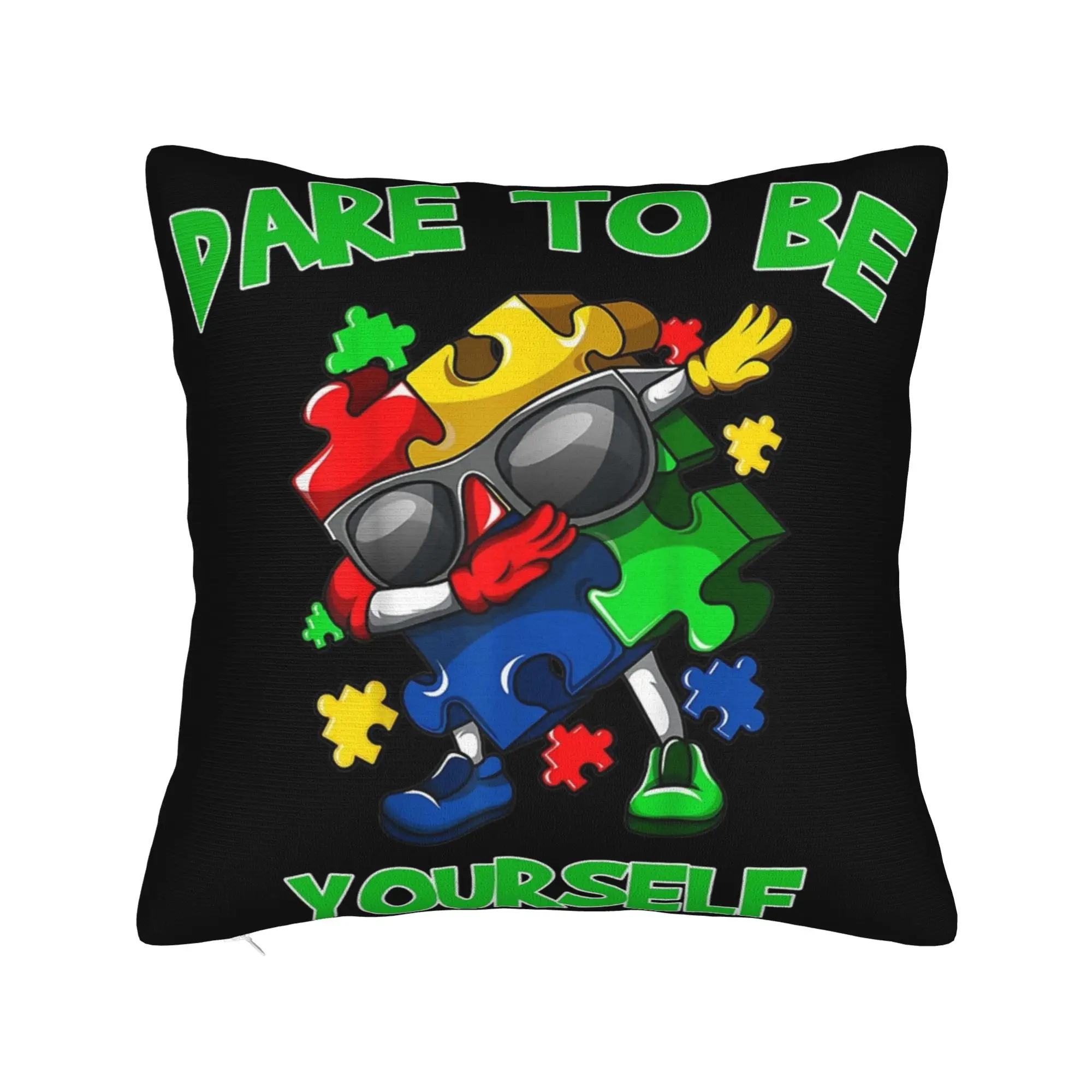 Dabbing Puzzle Autism Awareness Pillowcases Accessories Cushion Cover Decoration Throw Pillow Case Cover Home Multiple Sizes