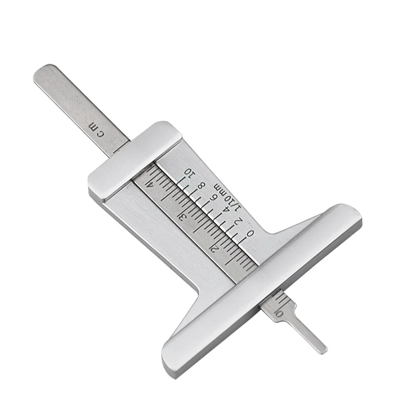 Tire Pattern Vernier Groove Depth Gauge 30mm 50mm 60mm Stainless Steel Measurement Tool Tire Pattern Safety Ruler