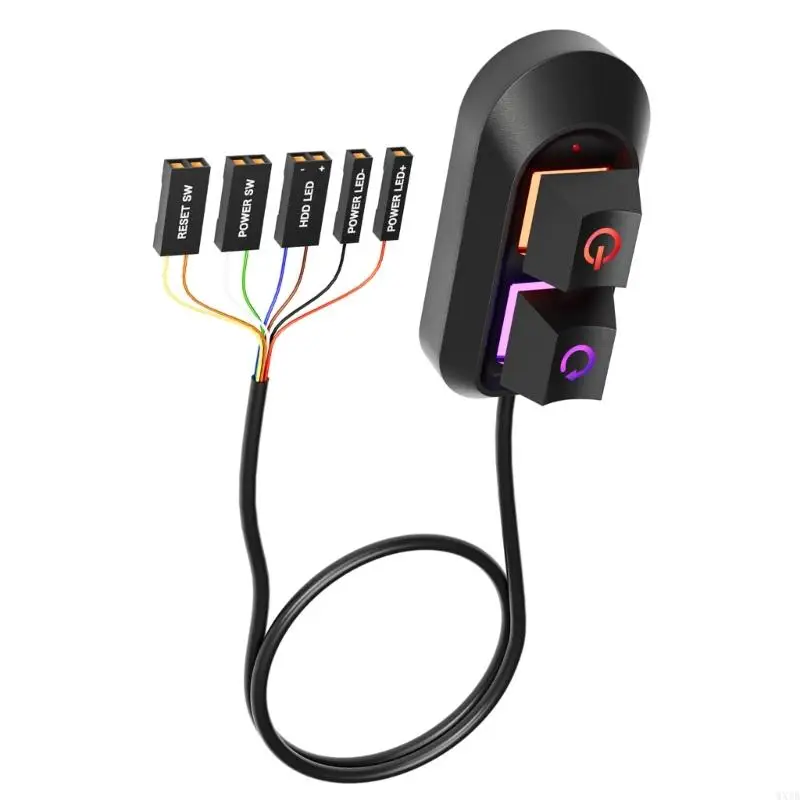 Botão comutação para PC para desktop botão liga / desliga com luz LED iluminada