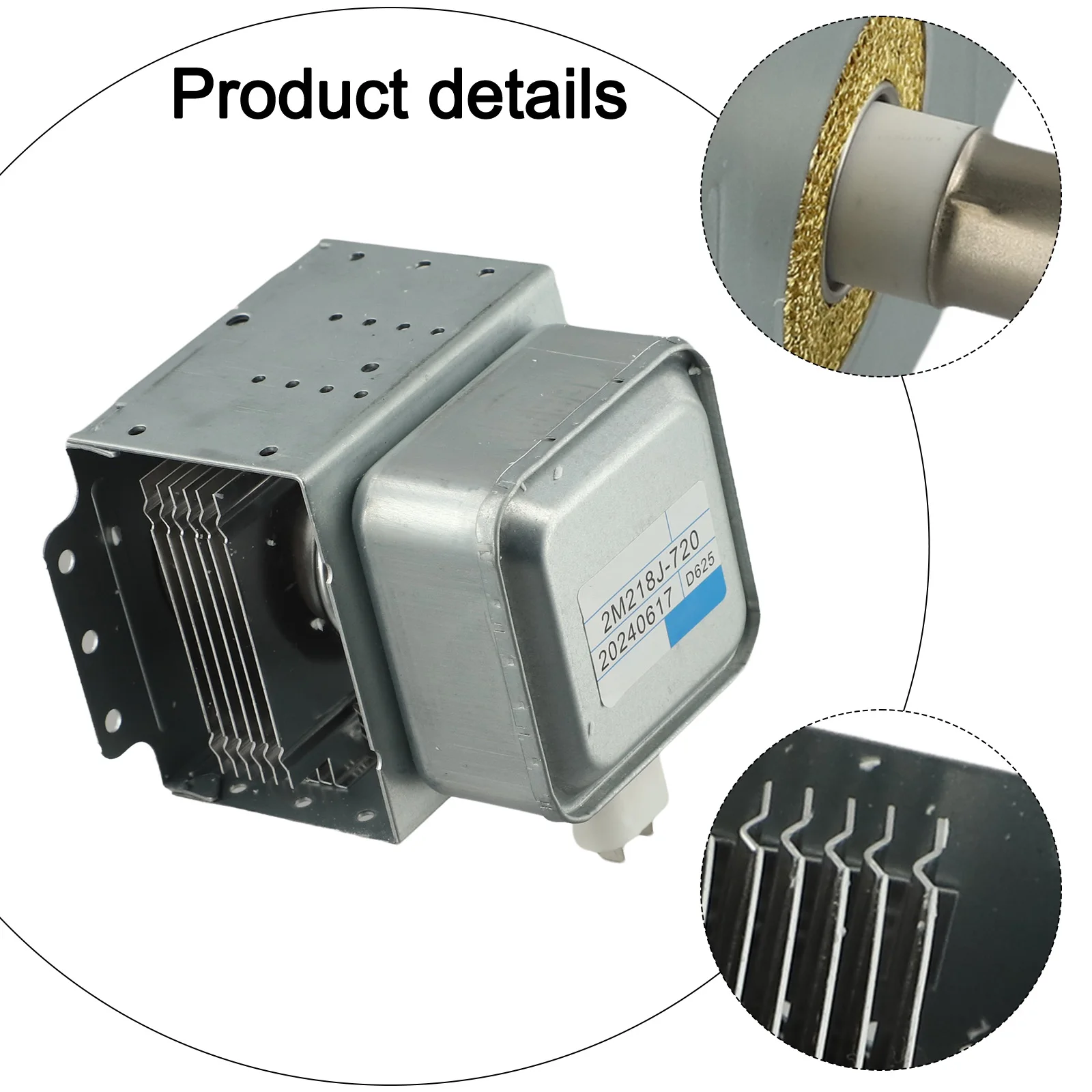 Componente de Micro-ondas Confiável para Culinária Doméstica: Magnetron de 800W, Peça de Reposição com Frequência de 2450MHz e Saída de Energia Eficiente