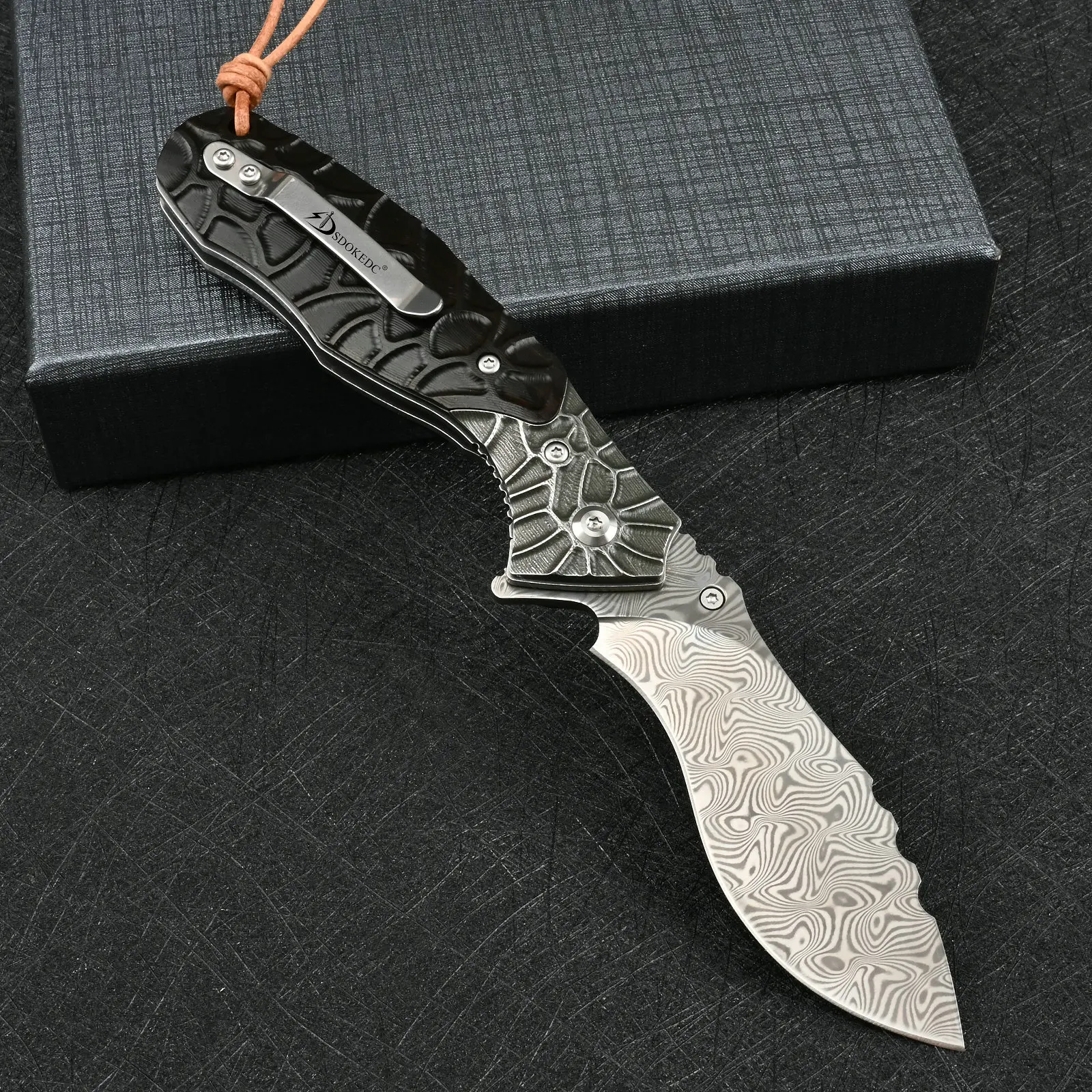 SDOKEDC Knives Damascus Flipper Pocket Folding Knife For Men Tactical Military Outdoor Tools Camping Survival Hunting EDC Navaja