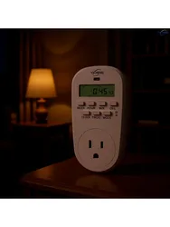 1Pcs Timed Power Switch with Countdown Delay On and Off,Program up to 20 sets of switches per day with unlimited cycles per week
